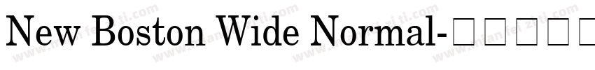 New Boston Wide Normal字体转换